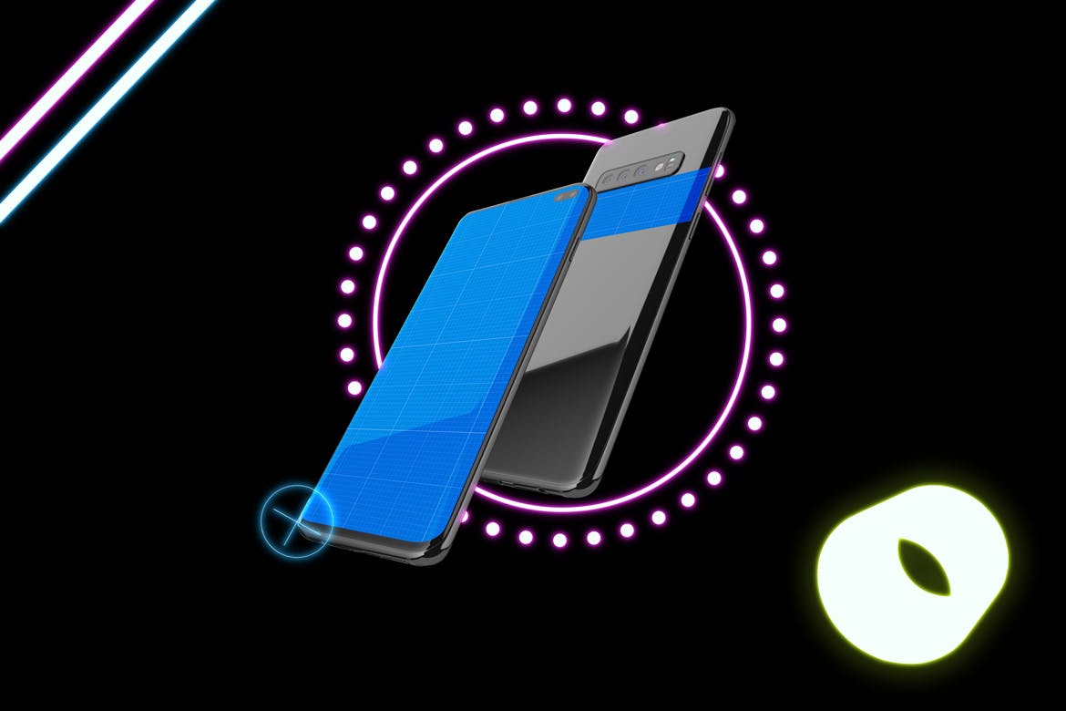 三星智能手机Neon S10全方位UI设计展示样机 Neon S10 mockup插图(7)