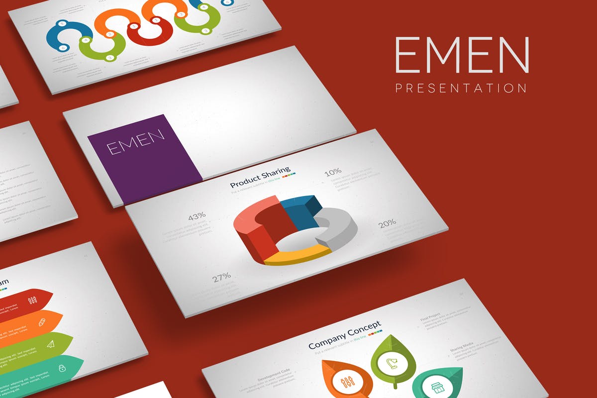 商业计划书/企业规划PPT幻灯片模板 EMEN Powerpoint Template插图