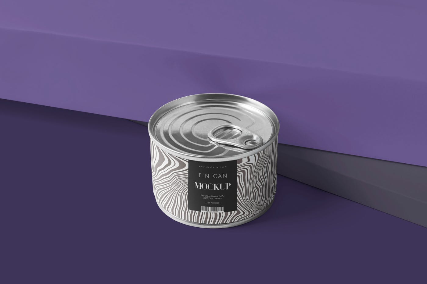 食品罐头外观设计效果图样机PSD模板 Small Food Tin Can Mockups插图(3)