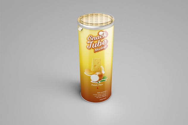 薯片圆筒食品包装样机模板 Snack Tube Mockup插图(9)