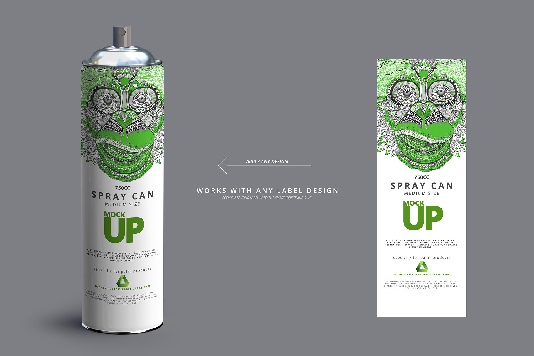 大尺寸的喷雾罐展示样机 Spray Can Mockup – Large Size [psd]插图(10)