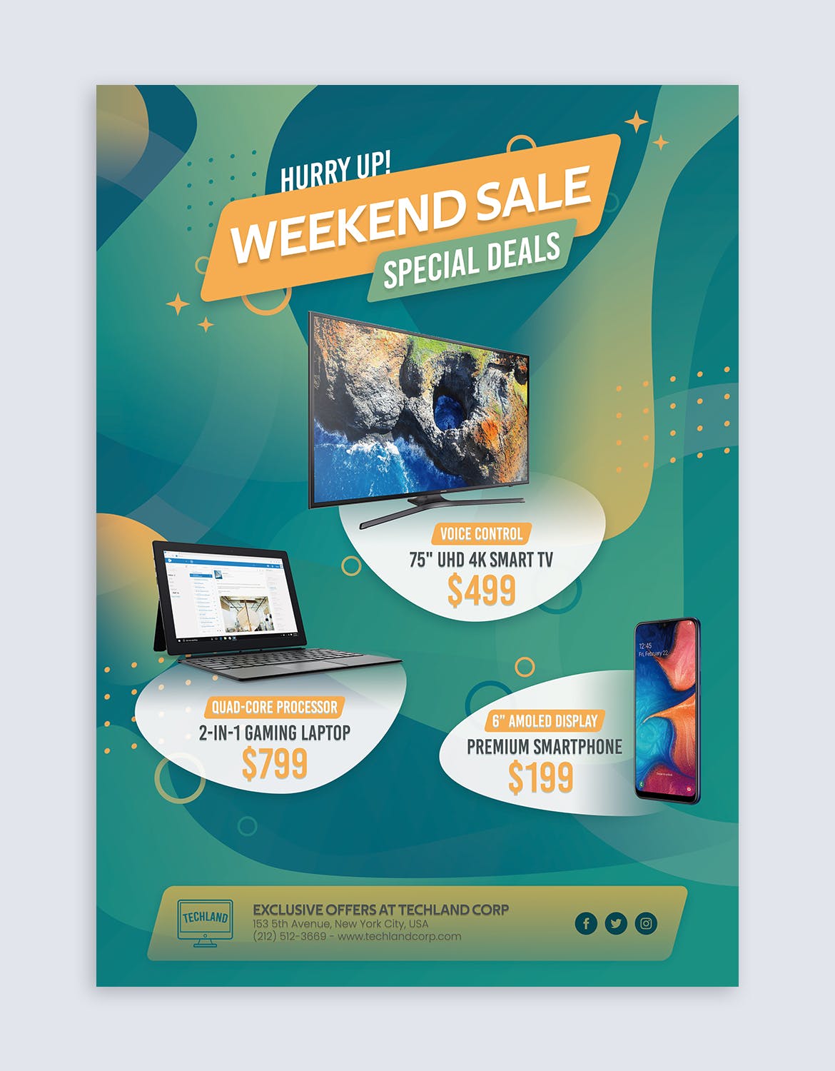 大型卖场商品促销海报设计PSD模板 Product Sale Flyer插图(1)