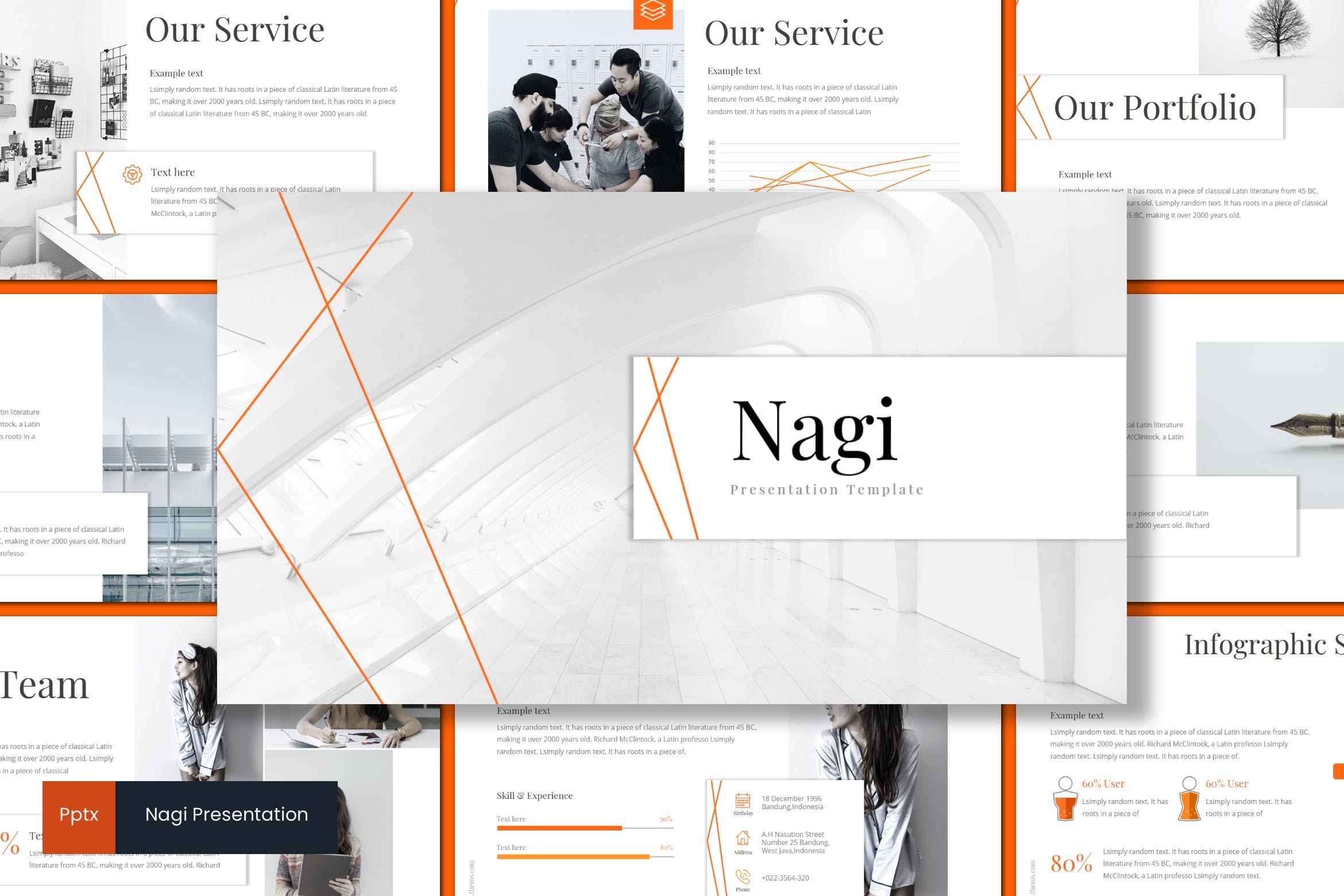 产品设计公司业务介绍PPT幻灯片模板 Nagi – Powerpoint Template插图