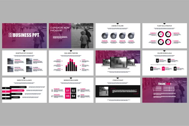 企业市场营销报告PPT演示模板素材 Powerpoint Templates插图(3)