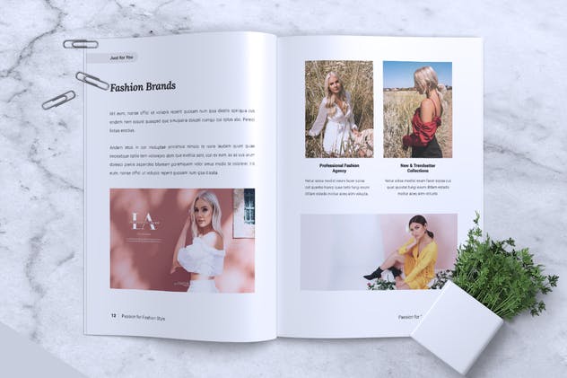 时尚服饰产品目录设计时尚杂志设计模板 CLEOPATRA Lookbook Magazine Fashion插图(7)