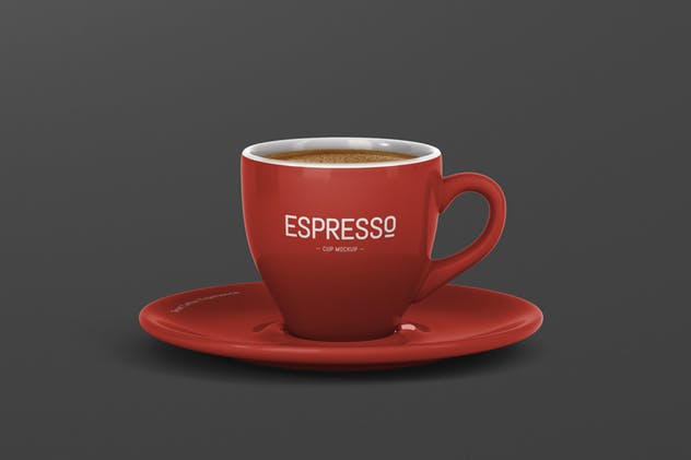 卡布奇诺浓品牌咖啡杯样机 Espresso Cup Mockup插图(10)