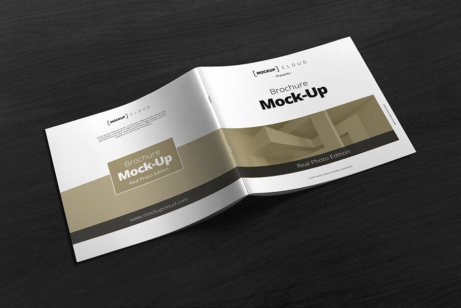 方形画册样机模板 Square Brochure Mock-Up插图(1)