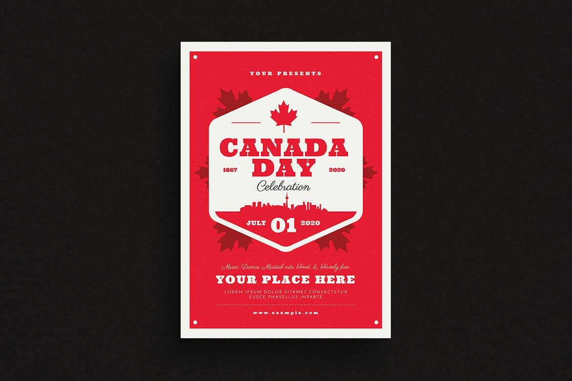 加拿大日节日活动海报传单设计模板 Canada Day Flyer插图(1)