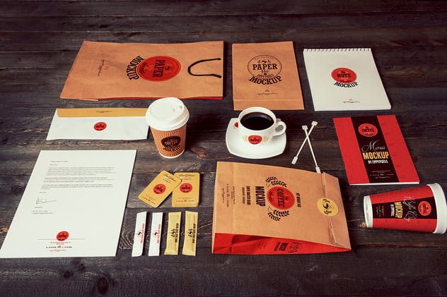 咖啡品牌样机模板 Coffee Branding Mockups插图(1)