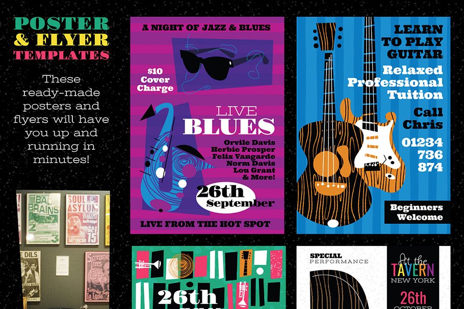 爵士音乐主题插画 Jazz Music Inspired Illustrations插图(6)