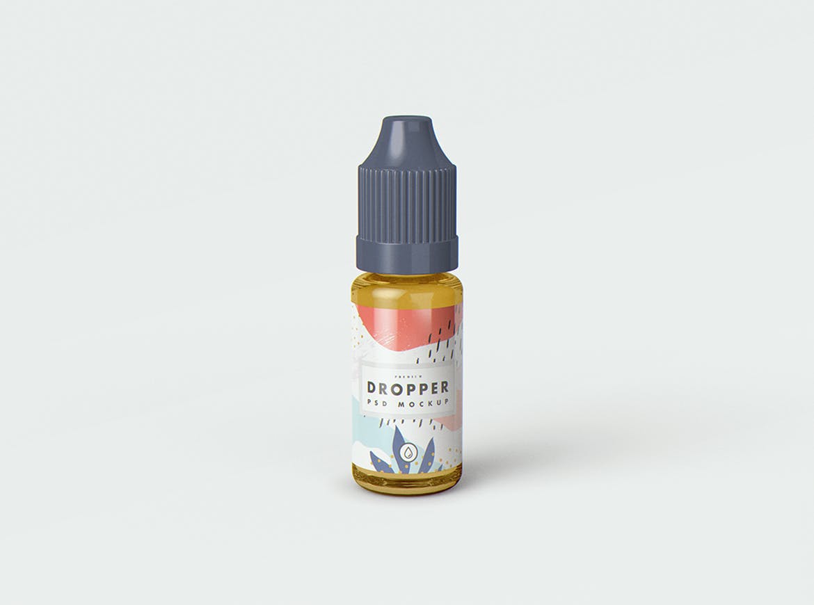 果味电子烟油滴管瓶外观设计样机 E-Juice Dropper Bottle MockUp插图(1)