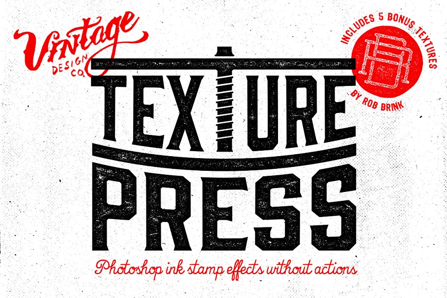 墨印墨水印章效果图层样式 TexturePress – Ink Stamp Effects插图