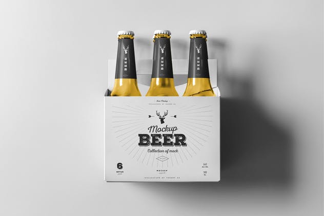 啤酒包装外观设计展示样机模板 Beer Mock-up 5插图(4)
