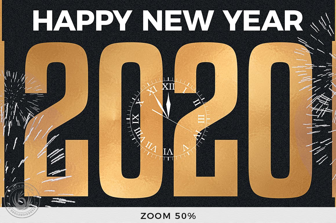 2020年新年跨年倒数活动海报设计模板v11 New Year Flyer Template V11插图(7)