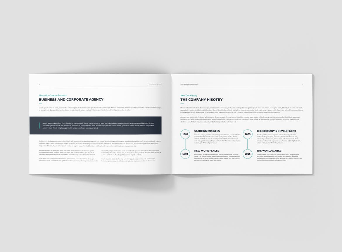 横板商业和企业公司简介企业画册设计模板 CorpoBiz – Business and Corporate Landscape插图(3)