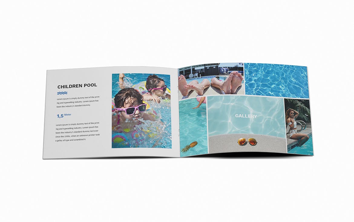 游泳培训招生简章/宣传册设计模板 Swimming A5 Brochure Template插图(12)