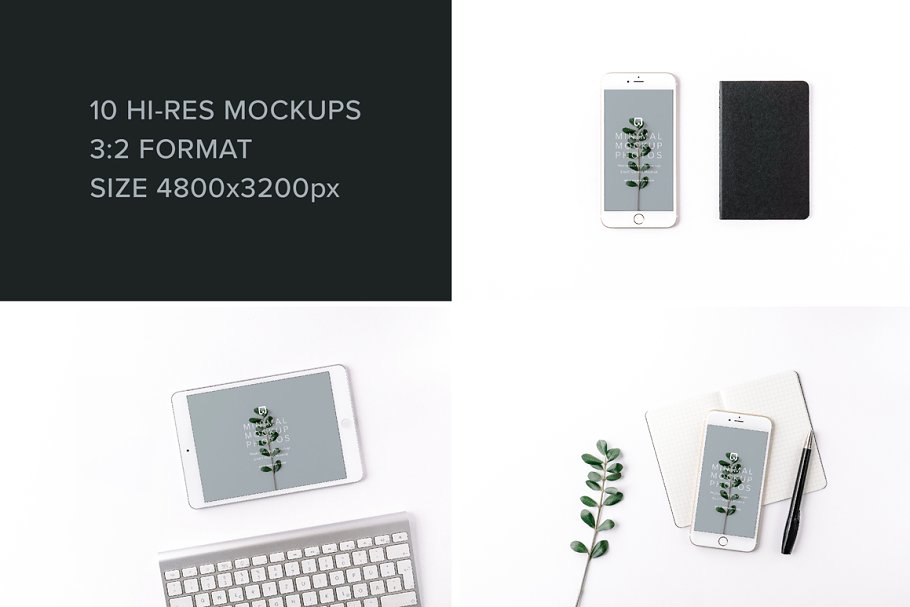 iPad & iPhone 真实场景样机模板 Minimal Mockup Pack Photorealistic插图(2)