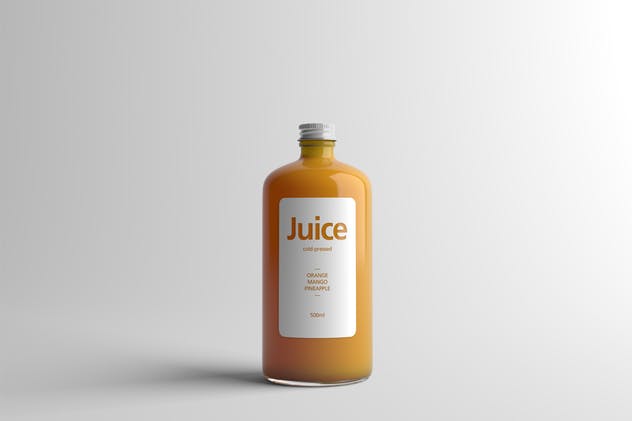果汁玻璃瓶外观设计样机模板 Juice Bottle Packaging Mock-Up插图(10)