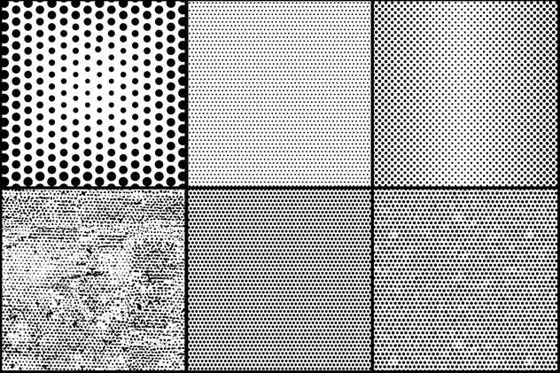 无缝半色色调图案素材 Seamless Halftone Patterns插图(2)