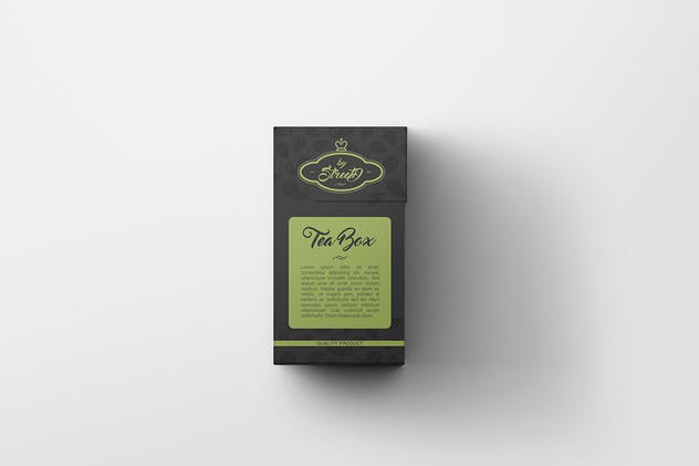 茶叶品牌纸盒包装外观设计样机模板 Tea Box Mock-Up插图(6)