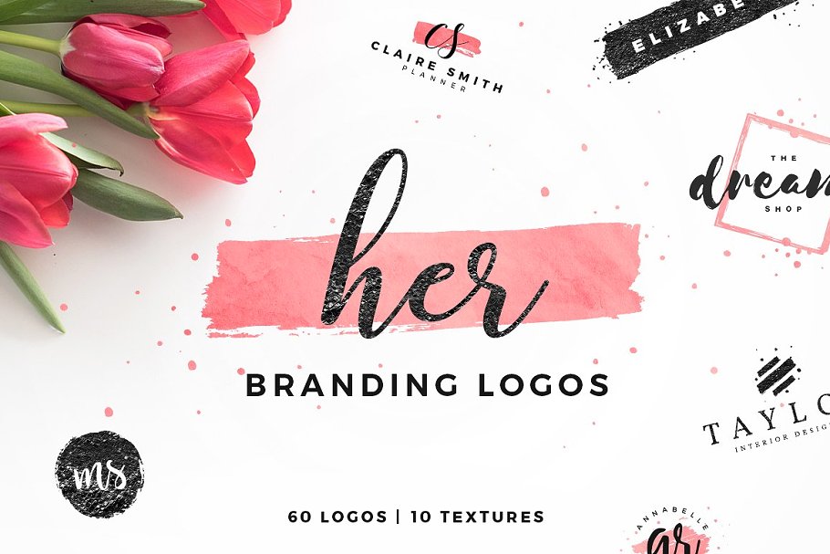 女性品牌Logo模板合集 Her Feminine Branding Logos插图