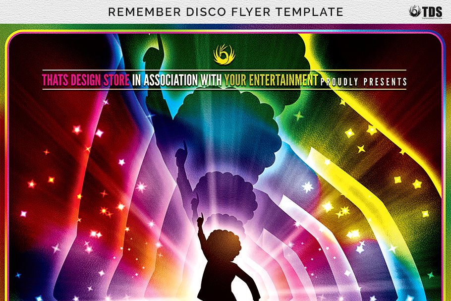 迪斯科传统舞会活动传单PSD模板 Remember Disco Flyer PSD插图(6)