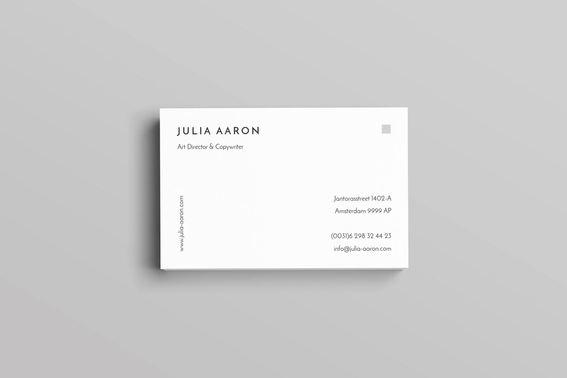 优雅简约风高端企业名片设计模板 Aaron Business Card Template插图(3)