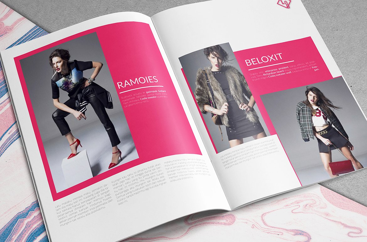 时尚的适合展示类的产品画册手册杂志楼书设计模板（indd）插图(2)