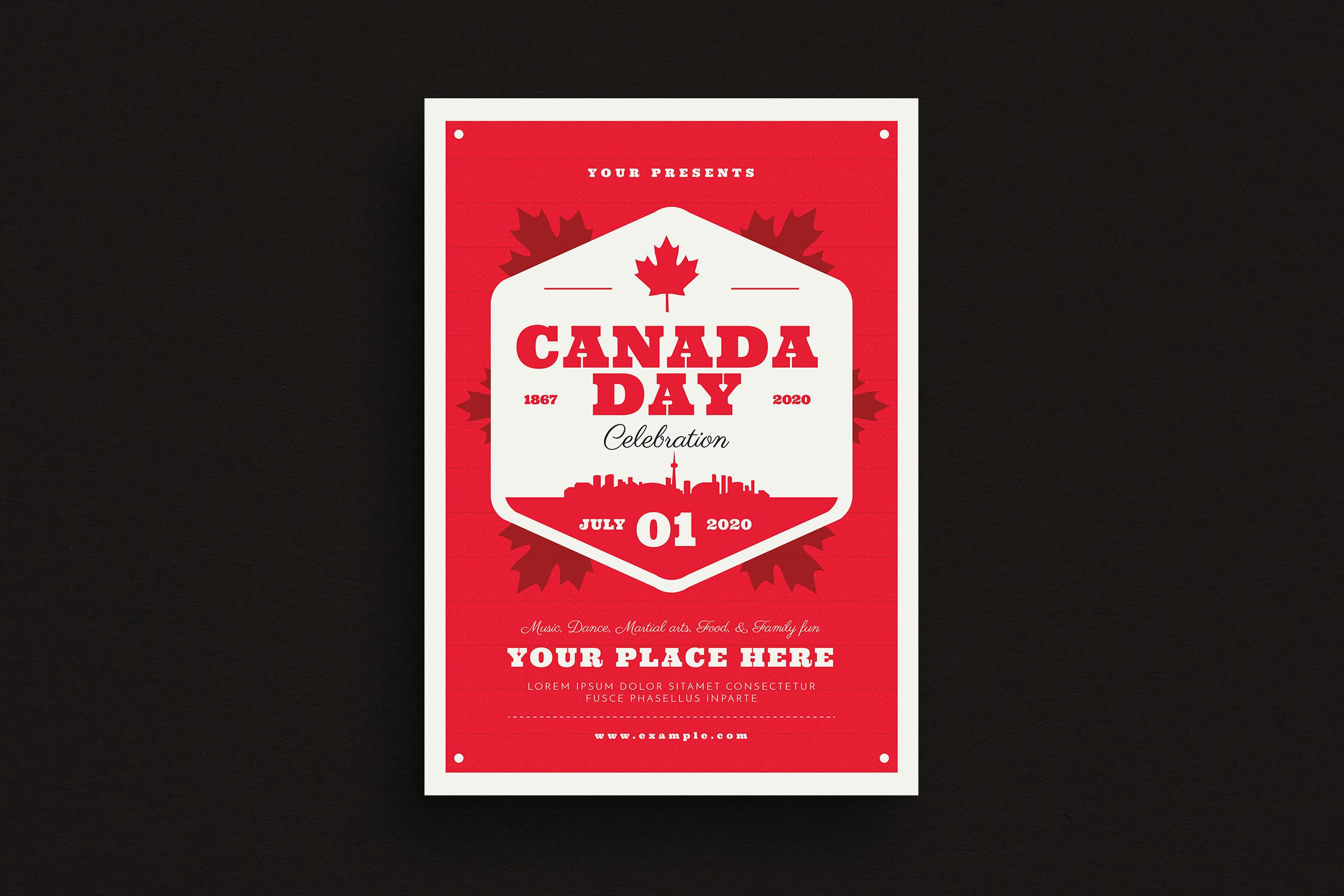 加拿大日节日活动海报传单设计模板 Canada Day Flyer插图