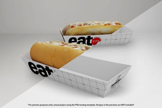 快餐食品小食外带包装设计样机模板v3 Fast Food Boxes Vol.3: Take Out Packaging Mock Ups插图(3)