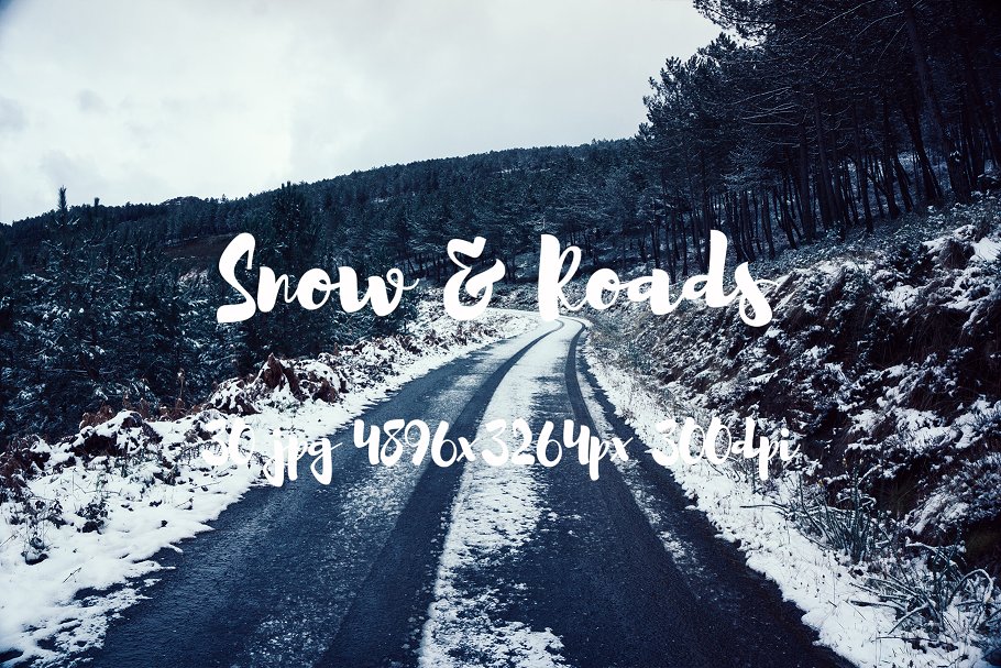 欧洲冬天雪景乡村公路高清照片素材 Snow and Roads photo pack插图(13)