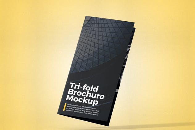 三折页A4规格传单样机模板 A4 Tri-fold Brochure Mockup插图(12)