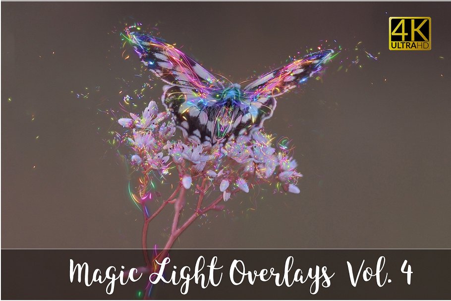 4K高清分辨率魔幻光线叠层背景v4 4K Magic Light Overlays Vol. 4插图