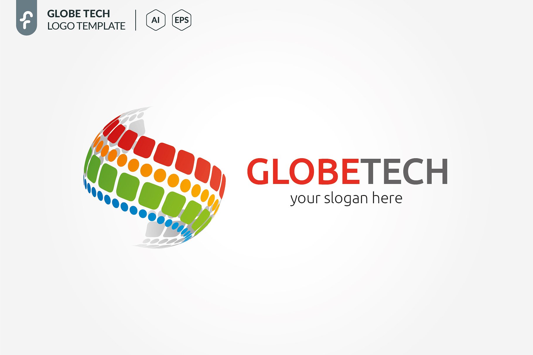 环球科技主题Logo模板 Globe Tech Logo插图(1)