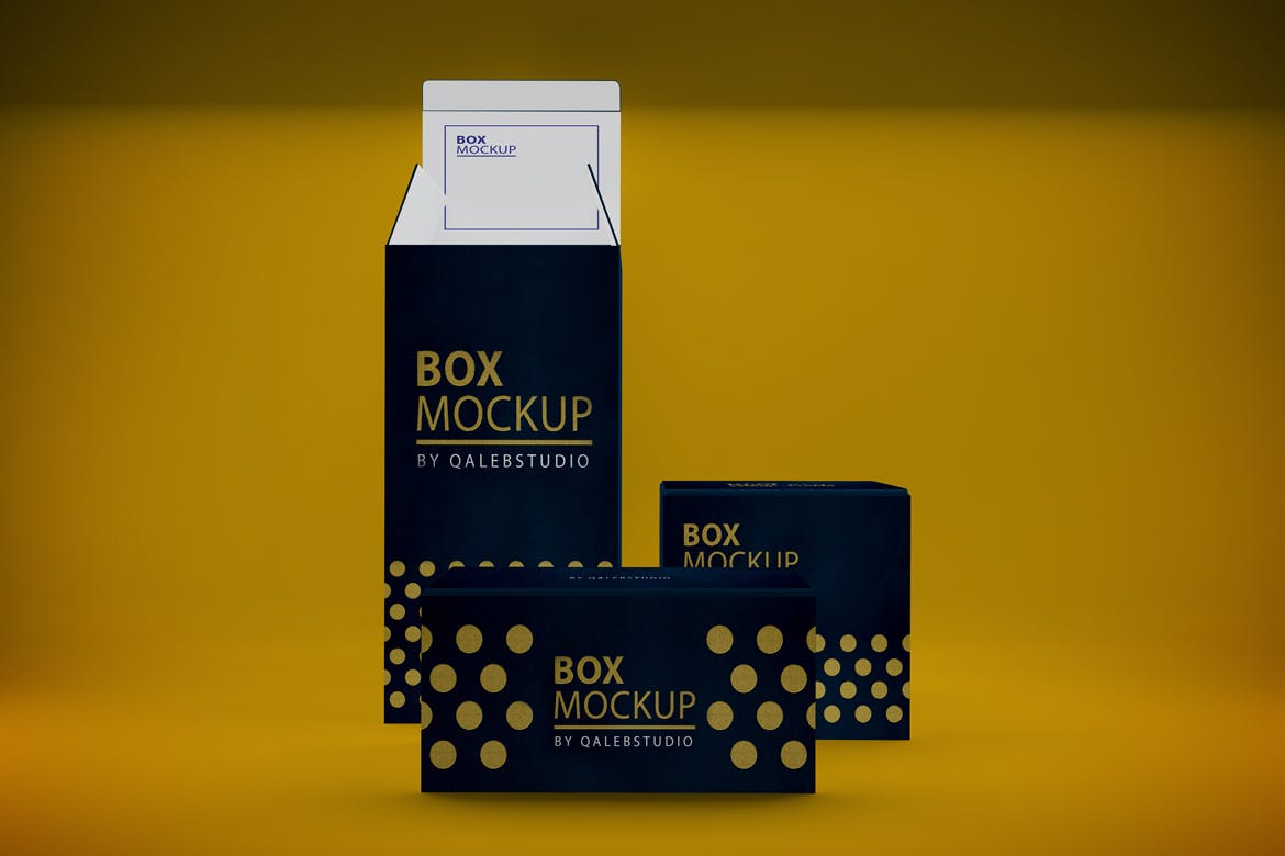 高端产品包装盒设计效果图样机模板 Boxes Mockup插图(2)