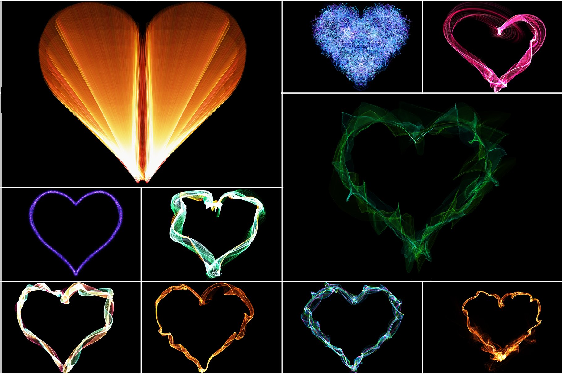 8K超高清分辨率心形叠层背景 8K Hearts Overlays插图(3)
