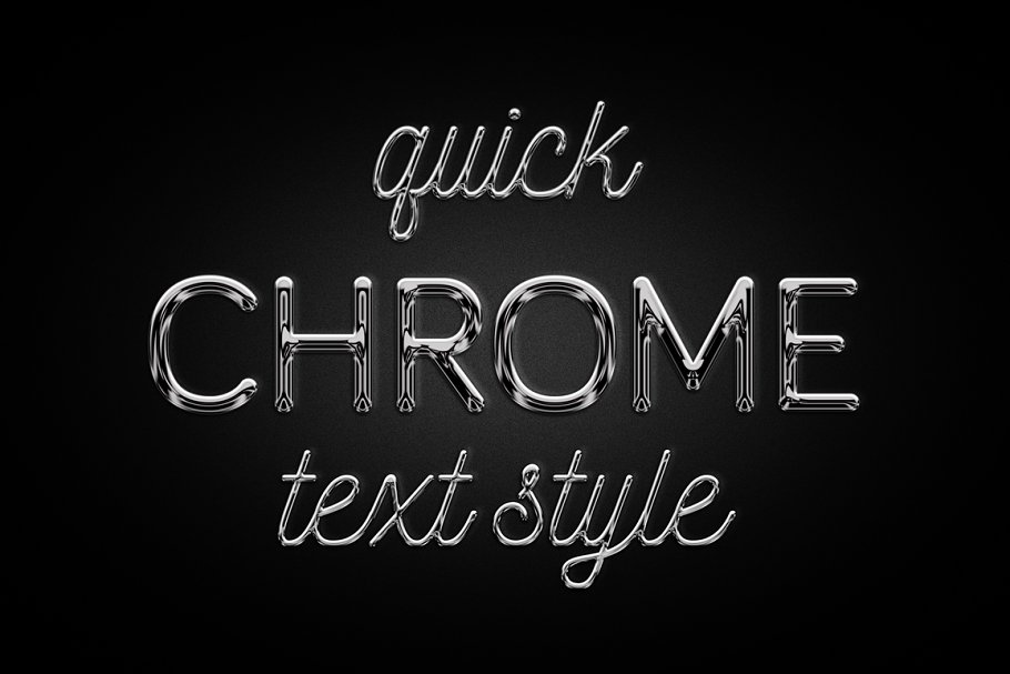 Chrome 字体文本特效 Chrome text effect插图