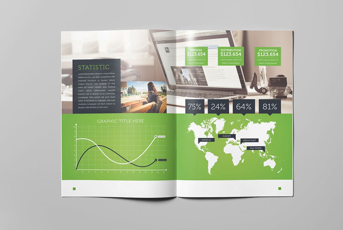 公司宣传册/企业画册设计INDD模板 Corporate Business Brochure插图(1)