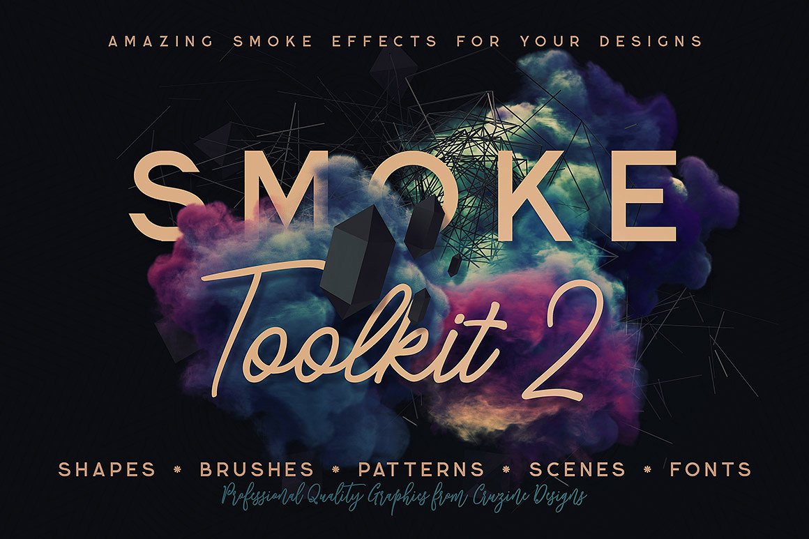 烟雾萦绕视觉特效PS素材大礼包[3.03GB] Smoke Toolkit 2插图(1)