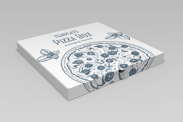 披萨外带包装纸盒样机 Pizza Box Mockup插图(8)