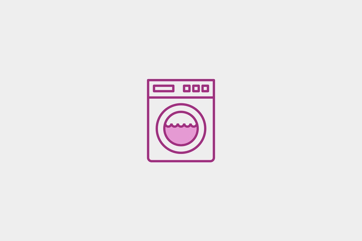 15枚洗衣店和自助洗衣店矢量图标 15 Laundry & Laundromat Icons插图(3)