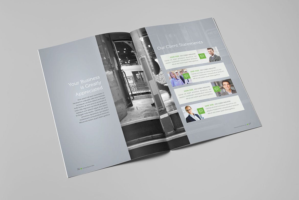 公司企业年度报告设计INDD模板素材 Annual Report 2014 Brochure插图(8)