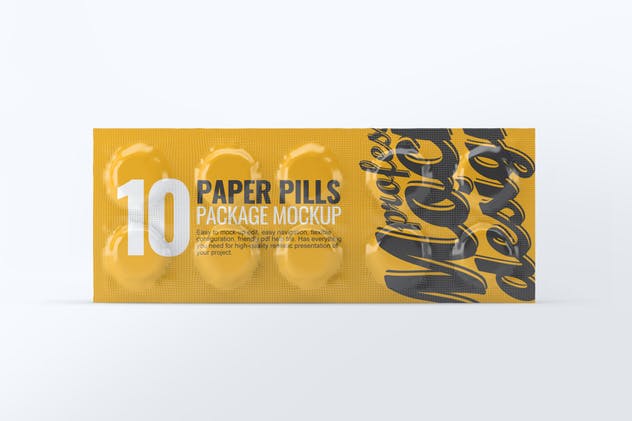 药物箔纸包装外观设计样机 Paper Pills Package Mock-Up插图(4)
