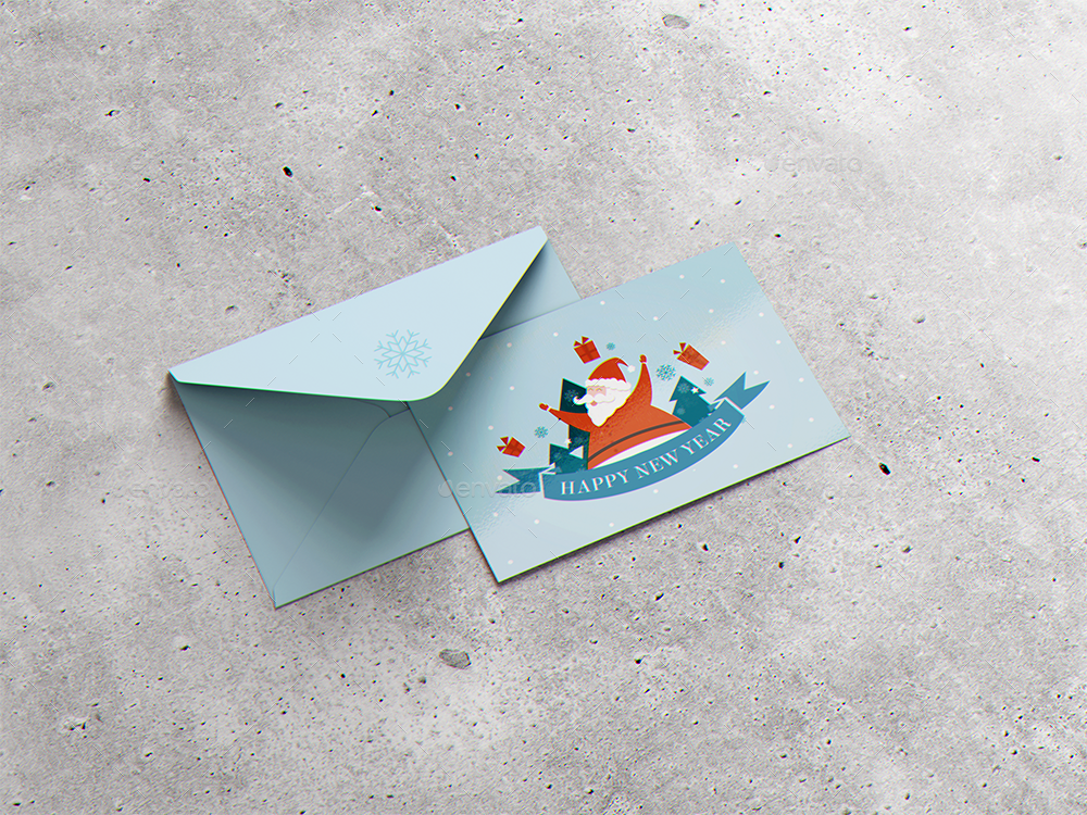 A6明信片和信封邀请传单设计样机 A6 Postcard & Envelope Invitation Flyer MockUp插图(1)
