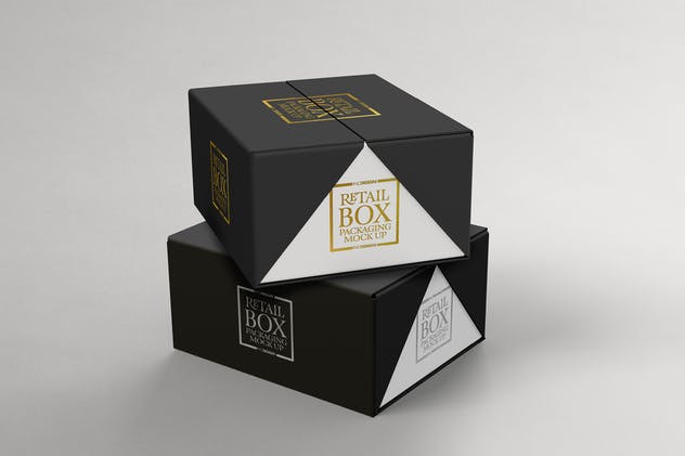 高端品牌礼品盒包装样机 VOLUME 03: Retail Box Packaging Mockups插图(2)