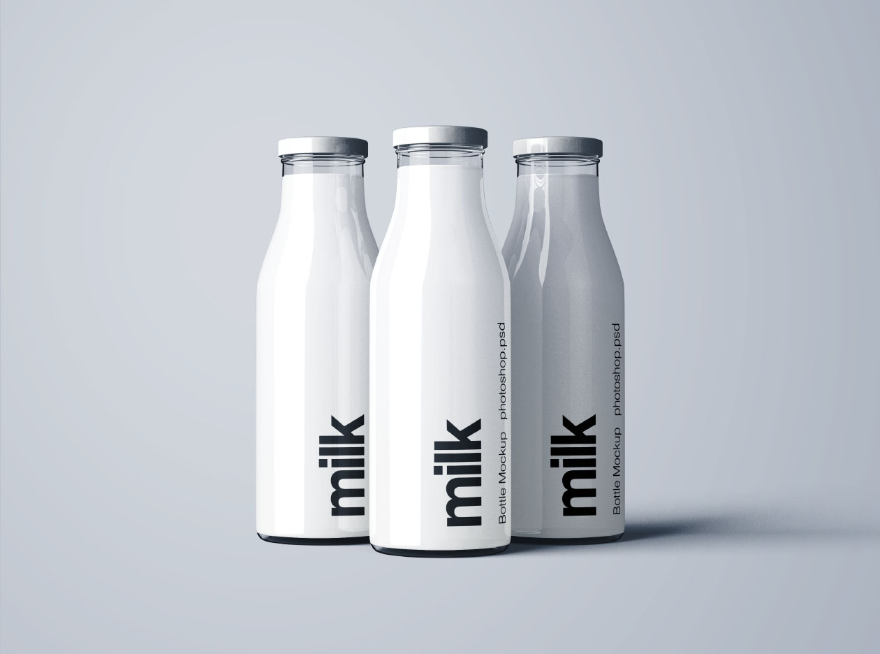 牛奶瓶&牛奶盒外观设计样机插图(8)