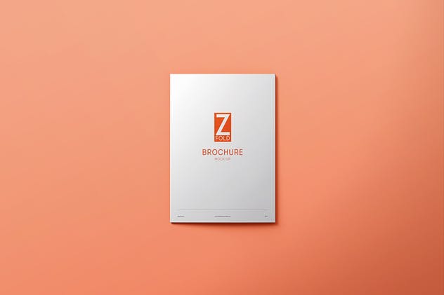 三折页宣传小册设计样机模板 Z-Fold Brochure A5 Mock-up插图(5)