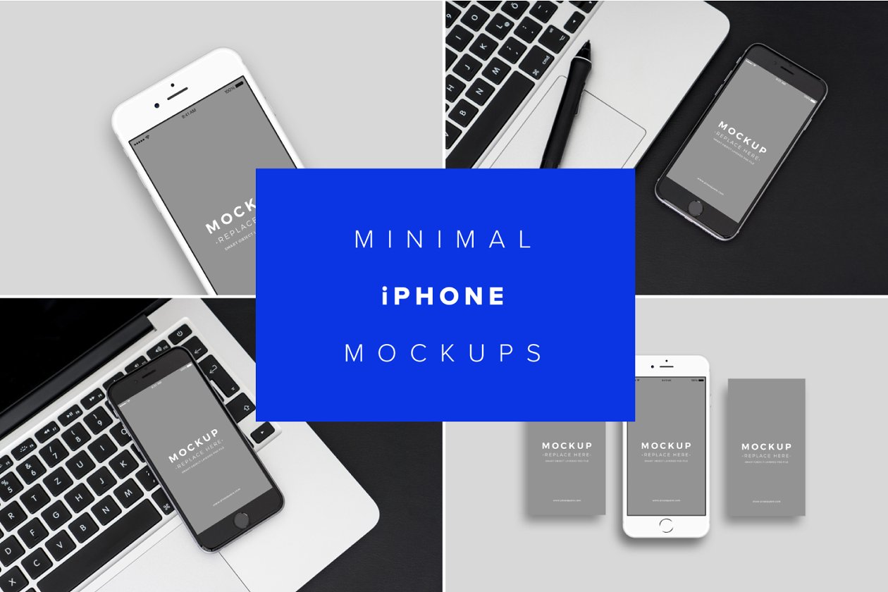 iPhone 展示样机模板 iPhone Mockups Minimal Version插图