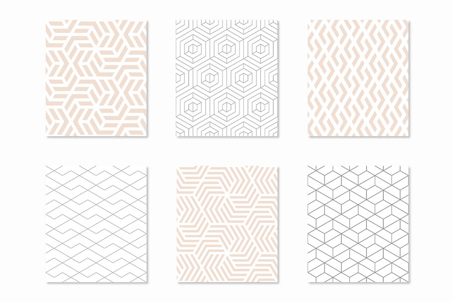 18款几何图形无缝图案纹理 18 Geometric Seamless Patterns插图(3)