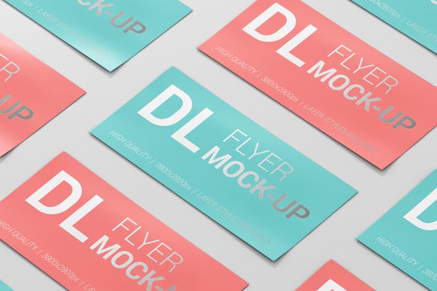 DL广告品牌传单样机模板 Flyer DL Mock-Ups插图(9)